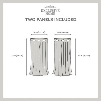 Exclusive Home Curtains Catarina Grommet Top Energy Saving Blackout Set of 2 Curtain Panel