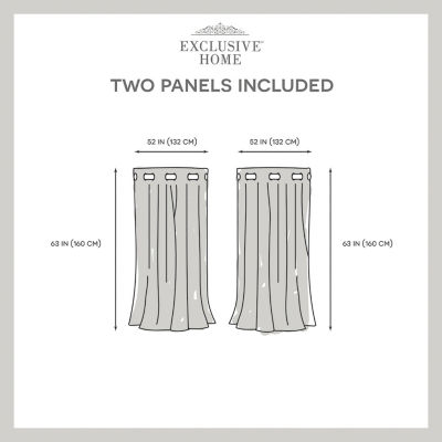 Exclusive Home Curtains Catarina Energy Saving Blackout Grommet Top Set of 2 Curtain Panel