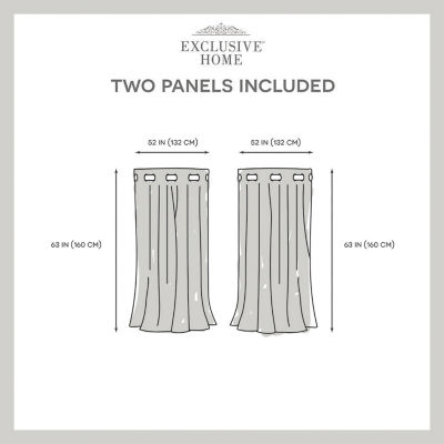 Exclusive Home Curtains Academy Grommet Top Energy Saving 100% Blackout Set of 2 Curtain Panel