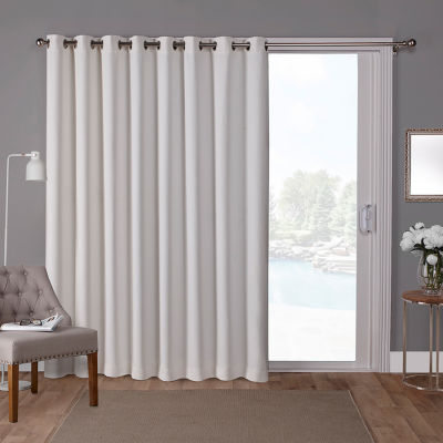 Exclusive Home Curtains Sateen Patio Energy Saving Blackout Grommet Top