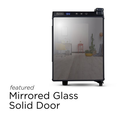 BLACK+DECKER Thermoelectric 6-Bottle Wine Cellar with Mirrored Glass Door