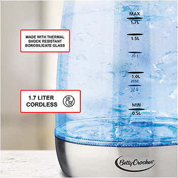 Betty Crocker 1.7 Liter Cordless Glass Kettle BC-4793C - JCPenney
