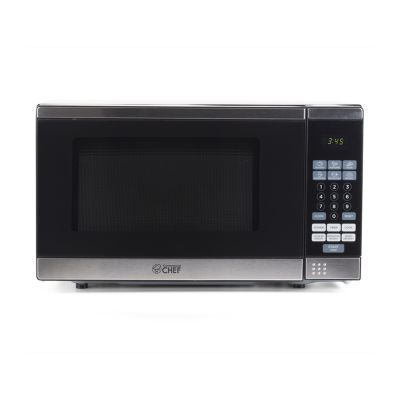 COMMERCIAL CHEF 0.7 Cu Ft Microwave with 10 Power Levels, 700W Microwave  with Digital Display, Countertop Microwave with Child Safety Door Lock