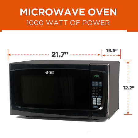 Commercial Chef 1.6-Cu. Ft. Countertop Microwave - Black, One Size, Black