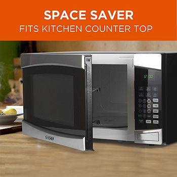 Commercial Chef 1.6 Cu. ft. Stainless Steel Countertop Microwave Stainless