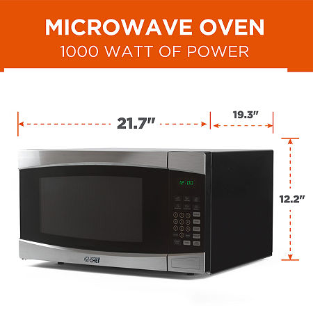 Commercial Chef 1.6-Cu. Ft. Countertop Microwave - Stainless Steel Front, One Size, Stainless Steel