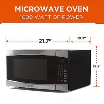 Commercial Chef 1.6 Cu. ft. Countertop Microwave White