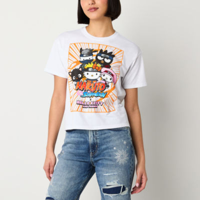 Juniors Hello Kitty And Friends X Naruto Bf Tee Womens Crew Neck Short Sleeve Graphic T-Shirt