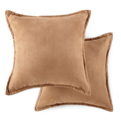 Home Expressions Faux Suede 2-pack Square Throw Pillow