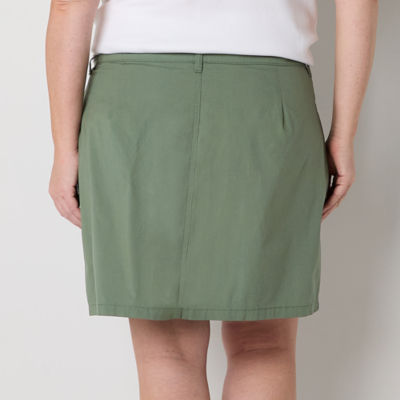 St. John's Bay Womens Mid Rise Skort-Plus