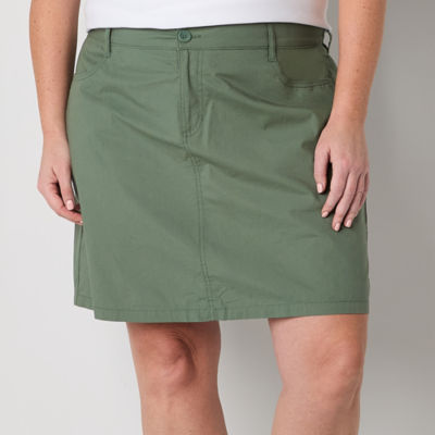 St. John's Bay Womens Mid Rise Skort-Plus