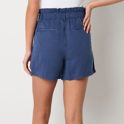 a.n.a Linen Womens High Rise Chino Short