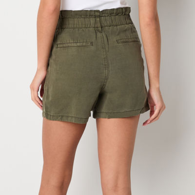 a.n.a Linen Womens High Rise Chino Short