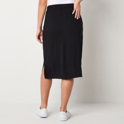 St. John's Bay Womens Mid Rise Midi Pencil Skirt