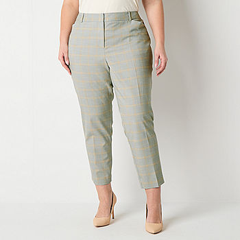 Liz Claiborne Tall Womens Amber Mid Rise Straight Pull- On Pants - JCPenney