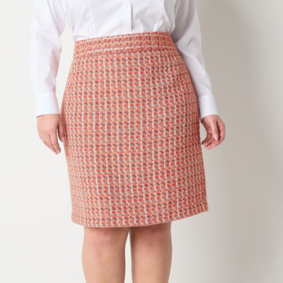 Liz Claiborne Womens Mid Rise Pencil Skirt