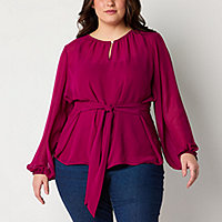 Plus Size Long Sleeve Tops for Women - JCPenney