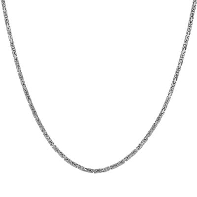 14K Gold Inch Solid Byzantine Chain Necklace