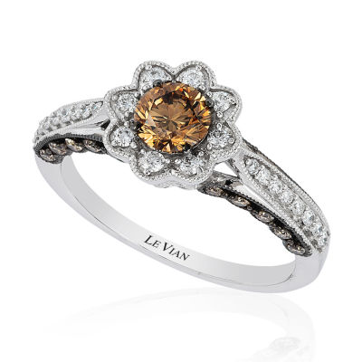 Le Vian® Grand Sample Sale™ Chocolate Diamonds® & Vanilla Diamonds® Ring set in 14K Vanilla Gold®