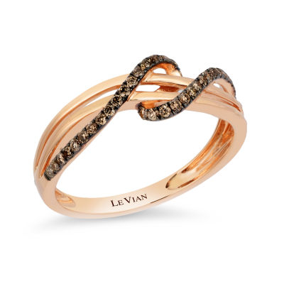 LIMITED QUANTITIES Le Vian Grand Sample Sale™ Chocolate Diamonds® Gladiator Weave™ Ring set in 14K Strawberry Gold®