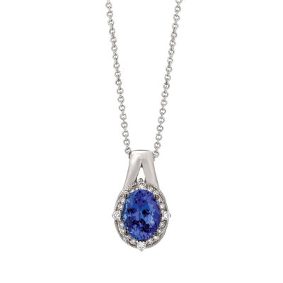 Le Vian® Grand Sample Sale™ Blueberry Tanzanite® & Vanilla Diamonds® Pendant set in 14K Vanilla Gold®