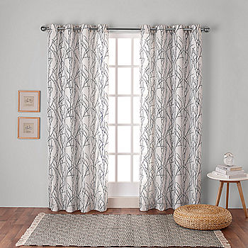 Exclusive Home Curtains Branches Light Filtering Grommet Top Set Of 2 Curtain Panel Jcpenney