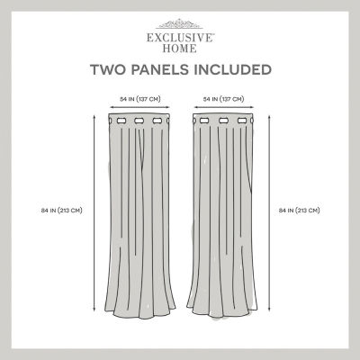 Exclusive Home Curtains Delano Grommet Top Light-Filtering Set of 2 Outdoor Curtain Panel