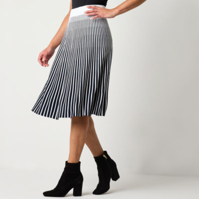 Liz Claiborne Womens Mid Rise Midi A-Line Skirt