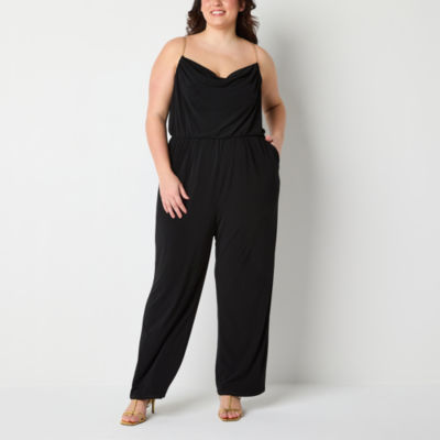 Bold Elements Chain Strap Cowl Sleeveless JumpsuitPlus JCPenney