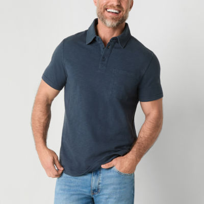 Frye and Co. Mens Regular Fit Short Sleeve Pocket Polo Shirt