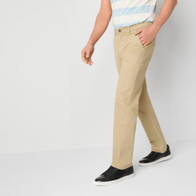 St. John's Bay Stretch Chino Mens Relaxed Fit Flat Front Pant