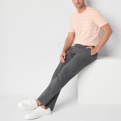 St. John's Bay Stretch Chino Mens Relaxed Fit Flat Front Pant