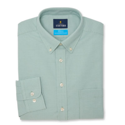 Stafford Coolmax Oxford Mens Regular Fit Long Sleeve Button-Down Shirt