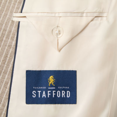 Stafford Mens Slim Striped Slim Fit Suit Jacket