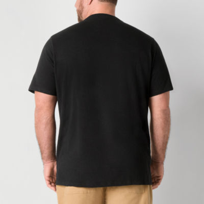 mutual weave Big and Tall Mens Crew Neck Short Sleeve Easy-on + Easy-off Pocket T-Shirt