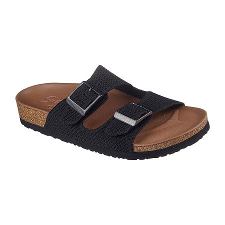 Skechers Arch Fit Granola Mellow Skies Womens Adjustable Strap Footbed Sandals, 6 Medium, Black