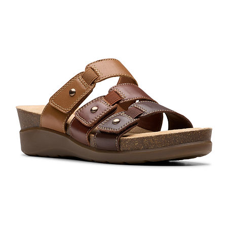 Clarks Womens Calenne Lily Sandals, 6 Medium, Brown