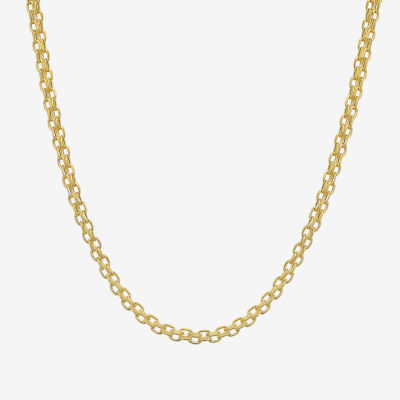 Womens 10K Gold 18 Inch Fashion Chain Necklace