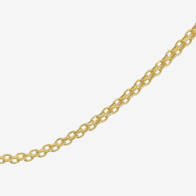 Womens 10K Gold 18 Inch Fashion Chain Necklace