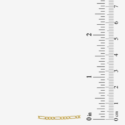 Made in Italy Unisex Adult 10K Gold 20 Inch Figaro Chain Necklace