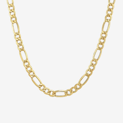 Made in Italy Unisex Adult 10K Gold 20 Inch Figaro Chain Necklace