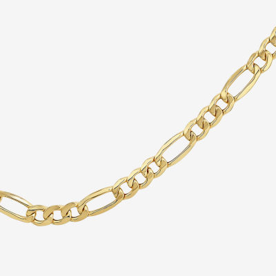 Made in Italy Unisex Adult 10K Gold 20 Inch Figaro Chain Necklace