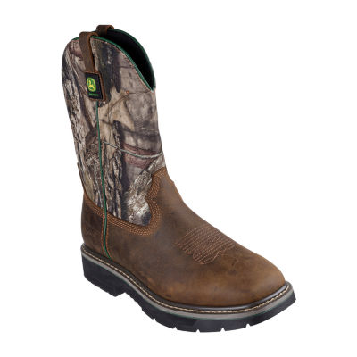 Skechers Mens John Deere Rowood Moss Burrow Waterproof Slip Resistant Flat Heel Work Boots