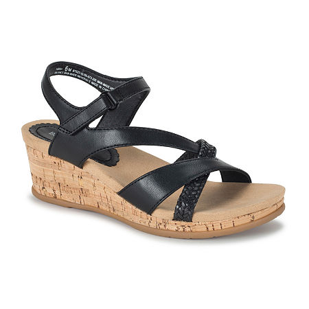 Baretraps Womens Farah Wedge Sandals, 10 Medium, Black