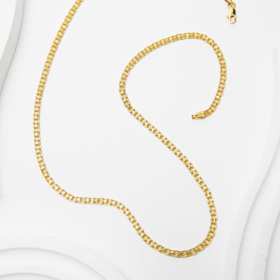 Womens 10K Gold 18 Inch Fashion Chain Necklace