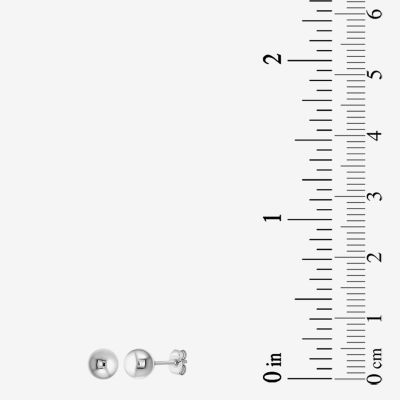 Womens Cubic Zirconia Sterling Silver Round Pair Earring Set