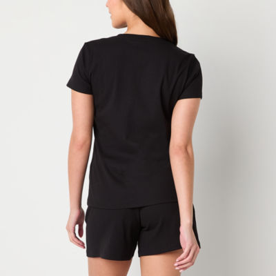 PUMA Womens Crew Neck Short Sleeve Rib T-Shirt