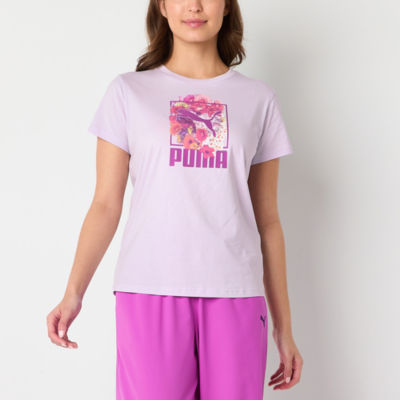 PUMA Womens Crew Neck Short Sleeve Active T-Shirt