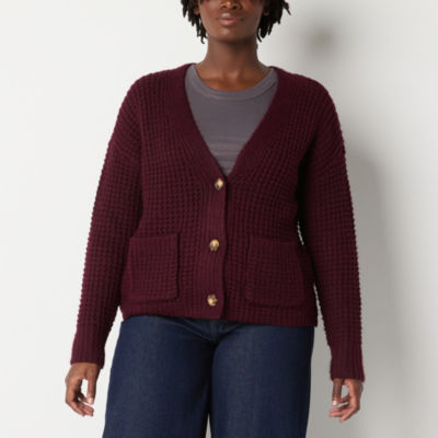 a.n.a Womens V Neck Long Sleeve Button Cardigan