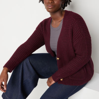 a.n.a Womens V Neck Long Sleeve Button Cardigan